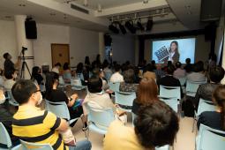 Ms Jennifer Yu, Audio Description Ambassador promotion video displayed