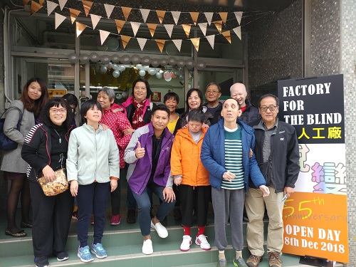 Group photo taking at Factory Main Entrance